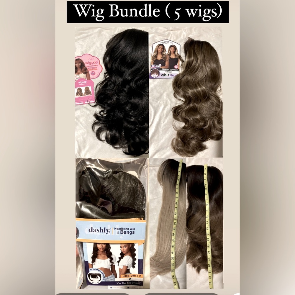 Bundle of 5 wigs